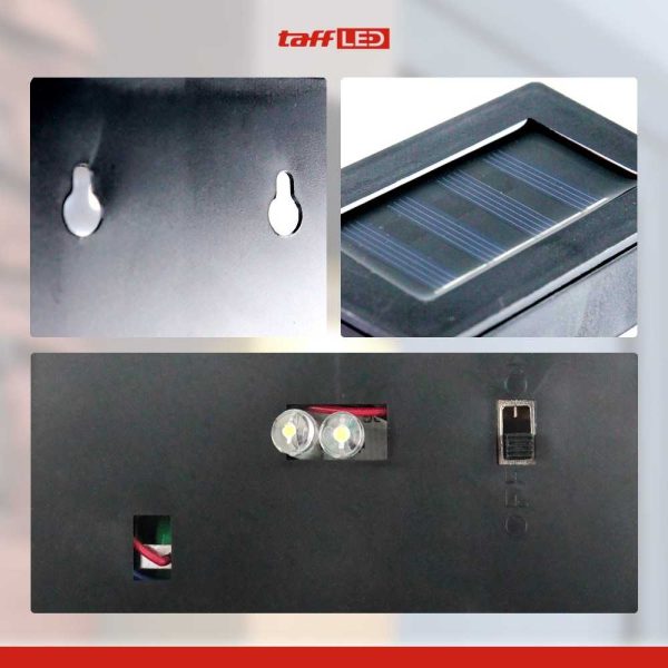 TaffLED Lampu Dinding Solar LED Outdoor Waterproof 2V - OO10