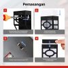 TaffLED Lampu Dinding Solar LED Outdoor Waterproof 2V - OO10