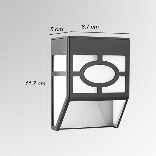 TaffLED Lampu Dinding Solar LED Outdoor Waterproof 2V - OO10