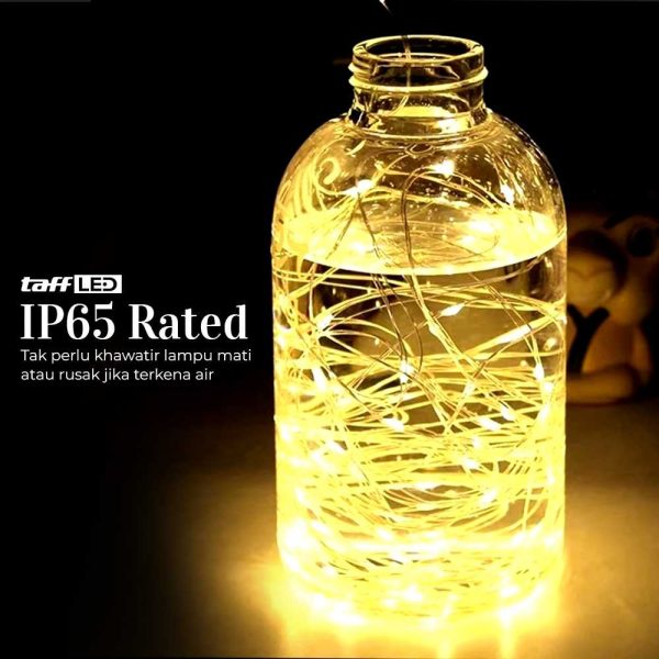 TaffLED Lampu Hias String Lights IP65 USB 100 LED 10M Warm White - TDC-01