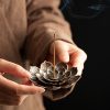 TaffHOME Tempat Dupa Three Layer Lotus Incense Holder Zinc Alloy - YJ-T1