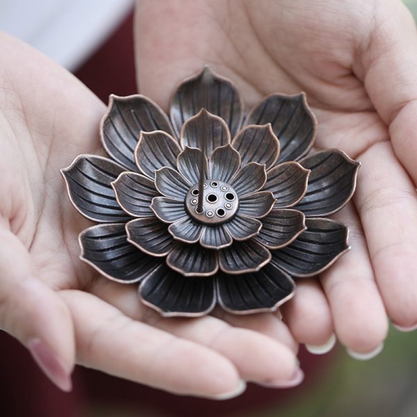 TaffHOME Tempat Dupa Three Layer Lotus Incense Holder Zinc Alloy - YJ-T1