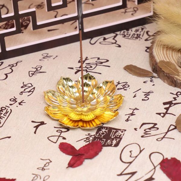 TaffHOME Tempat Dupa Three Layer Lotus Incense Holder Zinc Alloy - YJ-T1