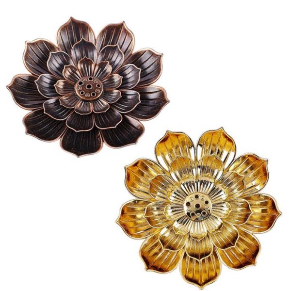 TaffHOME Tempat Dupa Three Layer Lotus Incense Holder Zinc Alloy - YJ-T1