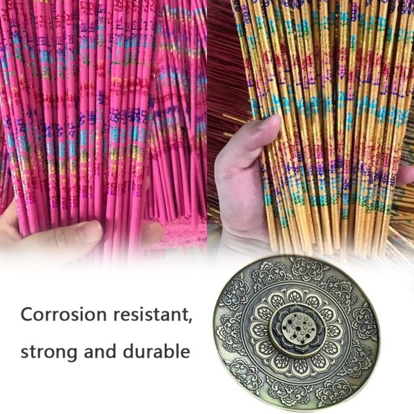 TaffHOME Tempat Dupa Stick Incense Holder Metal Plate Lotus - HS9