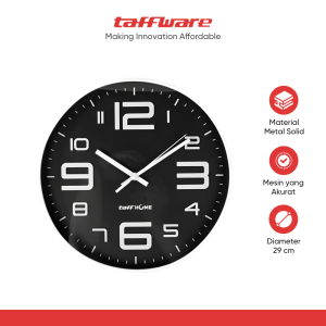 TaffHOME Jam Dinding Bulat Quartz Creative Design Modern 29cm - H6588