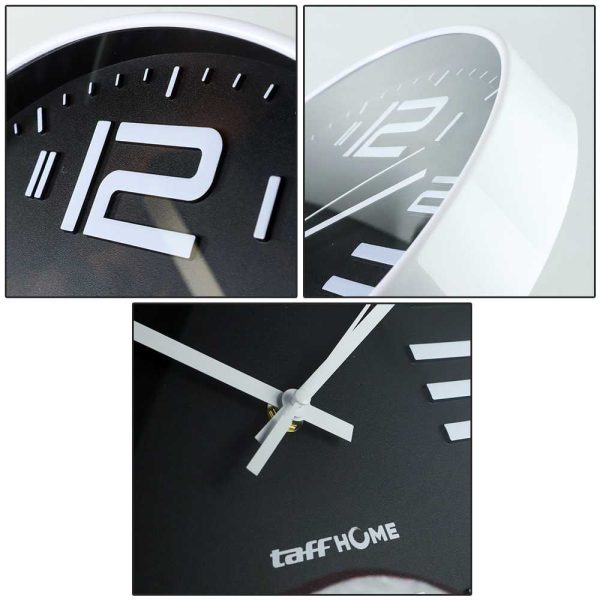 TaffHOME Jam Dinding Bulat Quartz Creative Design Modern 29cm - H6588