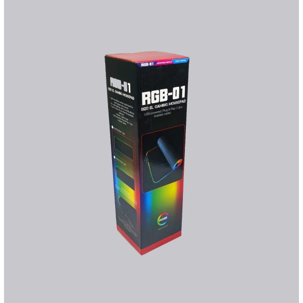 TaffGO Gaming Mouse Pad Glowing RGB LED High Precision 250x350x4mm