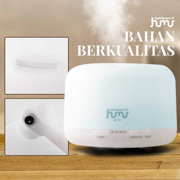 Taffware HUMI Air Humidifier Mini Ultrasonic Aroma Light 500ml Remote - A770