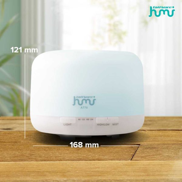 Taffware HUMI Air Humidifier Mini Ultrasonic Aroma Light 500ml Remote - A770