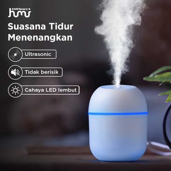 Taffware HUMI Air Humidifier Mini Car Ultrasonic Diffuser LED 220ml - JS04
