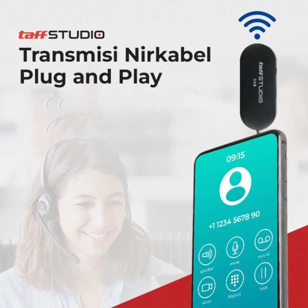 TaffSTUDIO Wireless Microphone 2.4G Headset 2 PCS with Receiver - SI02