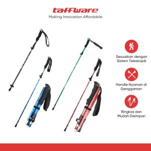 TaffSPORT Tongkat Hiking Lipat Trekking Pole Aluminium Alloy 110cm - 101
