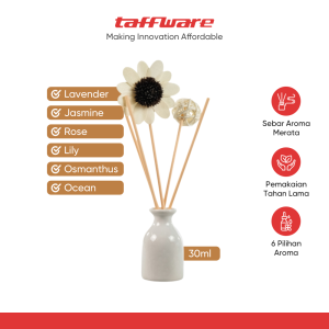Taffware HUMI Pengharum Ruangan Reed Diffuser with Stick 30ml - 2023
