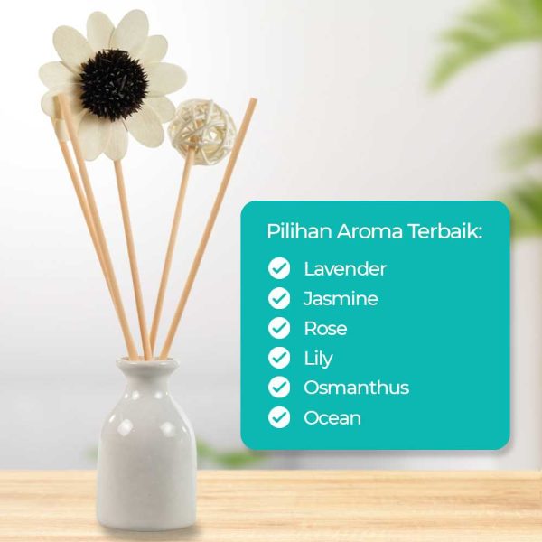 Taffware HUMI Pengharum Ruangan Reed Diffuser with Stick 30ml - 2023