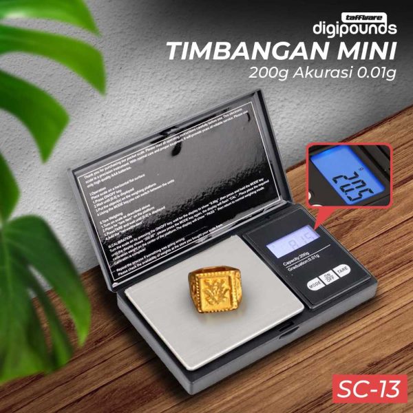 Taffware Digipounds Timbangan Emas Mini Digital Multifungsi 0.01g - SC-13 / VSW0083