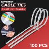 TaffGUARD Kabel Ties Zip Cable Organizer Reusable 8x450mm 100 PCS - NL816
