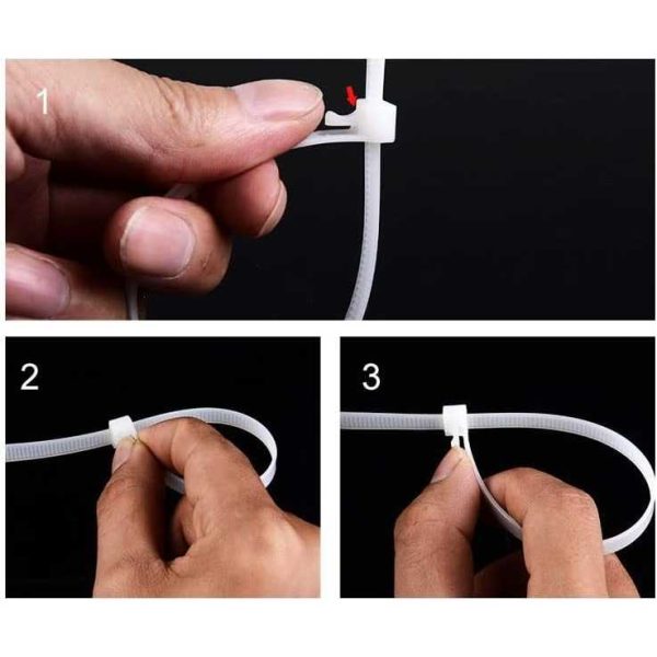 TaffGUARD Kabel Ties Zip Cable Organizer Reusable 8x450mm 100 PCS - NL816