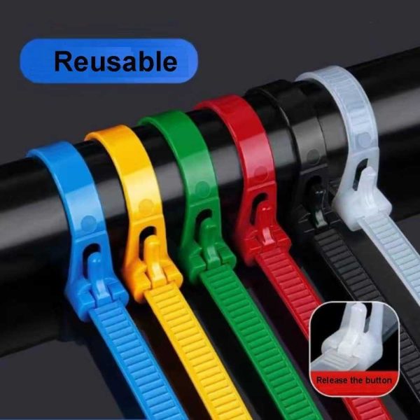 TaffGUARD Kabel Ties Zip Cable Organizer Reusable 8x300mm 100 PCS - NL816