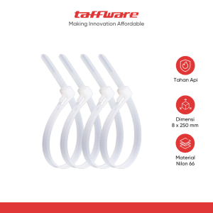 TaffGUARD Kabel Ties Zip Cable Organizer Reusable 8x200mm 100 PCS - NL816