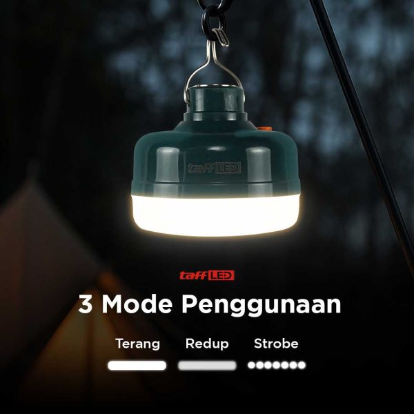 TaffLED Lampu LED Camping Gantung Waterproof Cool White 1200mAh 12W - V51