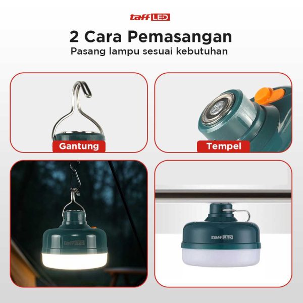 TaffLED Lampu LED Camping Gantung Waterproof Cool White 1200mAh 12W - V51