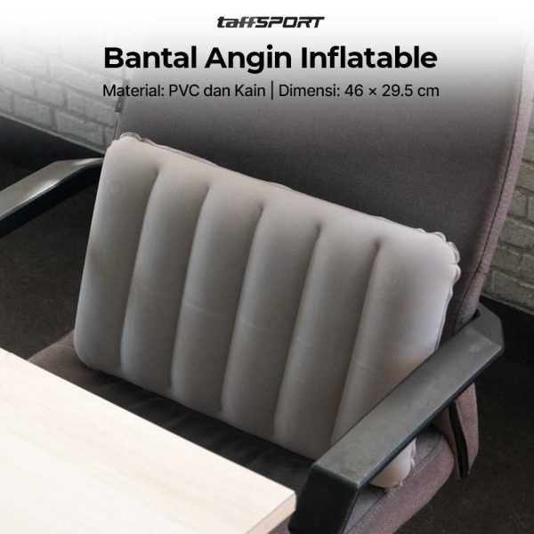 TaffSPORT Bantal Angin Inflatable PVC Neck Pillow High Rest