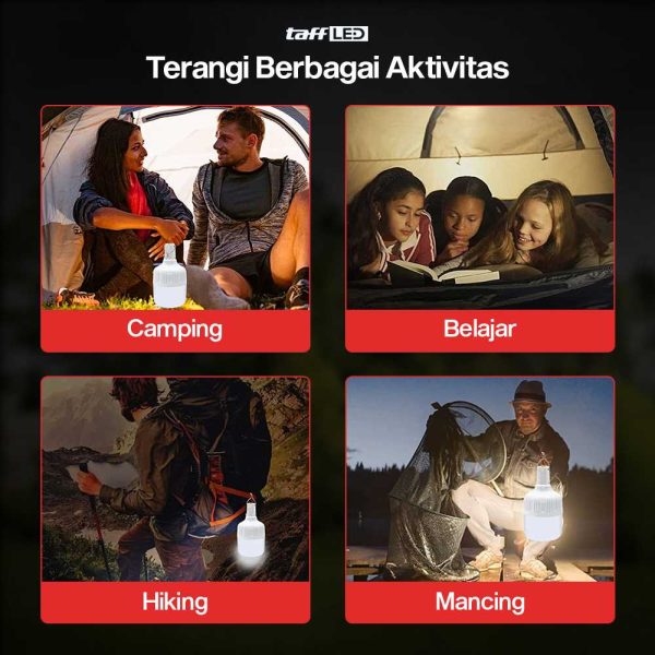 TaffLED Lampu LED Camping Gantung Waterproof Natural White 50W - V-50