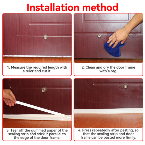 TaffHOME Lakban Rubber Flex Door Seal Strip Bottom Waterproof - TP39