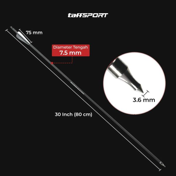 TaffSPORT Anak Panah Carbon Sport Equipment Spine 500 30 Inch 1 PCS