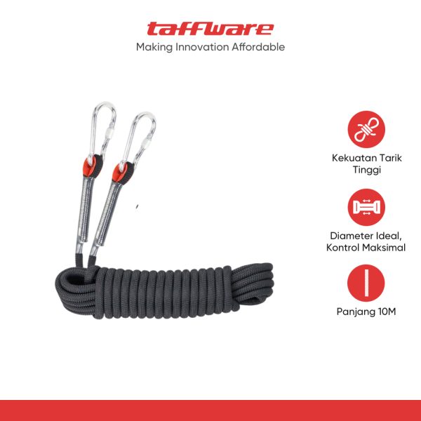 TaffSPORT Tali Paracord Panjat Tebing Climbing Rope 10mm Steel Buckle - P4
