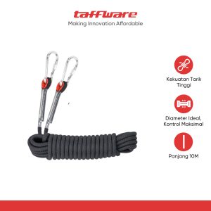TaffSPORT Tali Paracord Panjat Tebing Climbing Rope 10mm Steel Buckle - P4