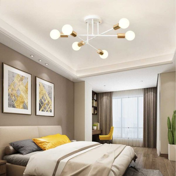 TaffLED Fitting Lampu Plafon LED Minimalis Cabang 6 E27 260V - X099