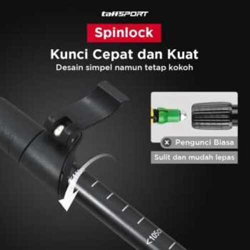 TaffSPORT Tongkat Hiking Lipat Trekking Pole Aluminium Alloy 110cm - 101