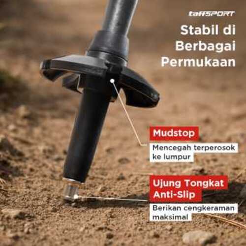 TaffSPORT Tongkat Hiking Lipat Trekking Pole Aluminium Alloy 110cm - 101