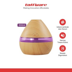 Taffware Air Humidifier Aromatherapy Oil Diffuser Wood Design 300ml - Humi H218 - Wooden