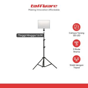 TaffSTUDIO Lampu Studio Fill Light Dimmable 3in1 Color with Tripod - ZD610