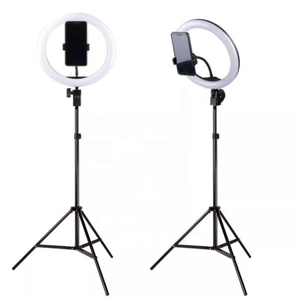 TaffSTUDIO Lampu Ring Light LED 3in1 Color Tripod Holder 25.5cm 12W - QX-260