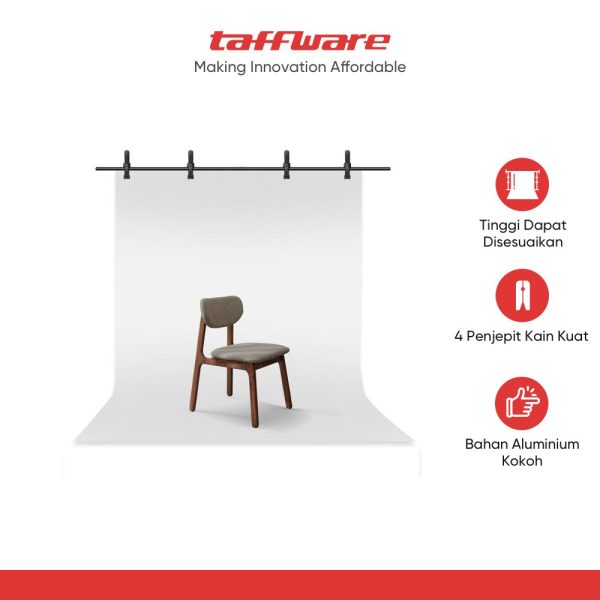 TaffSTUDIO Tripod T Backdrop Studio 150x200cm with 4 Clamp - DD-111