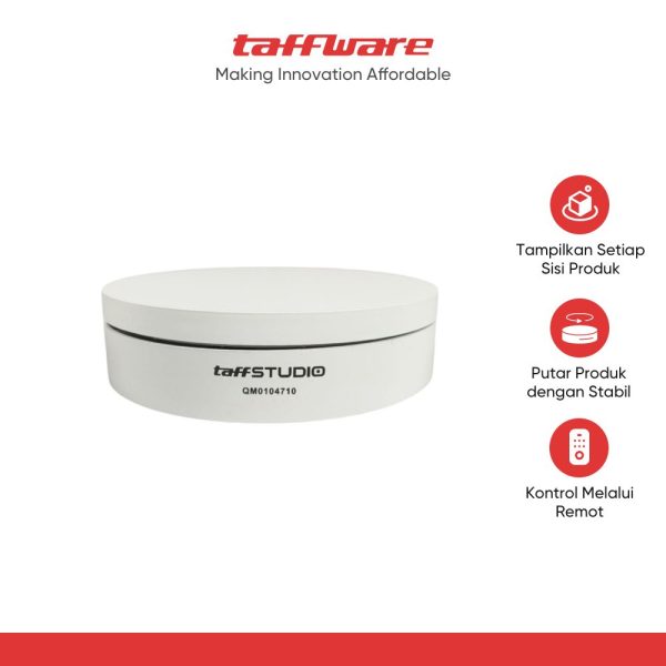 TaffSTUDIO Alas Putar Fotografi Rotating Display Mirror Base Remote - QM0104710