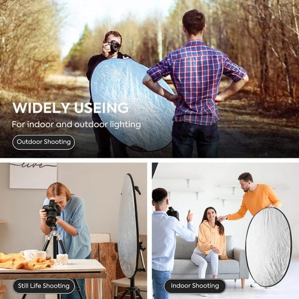 TaffSTUDIO Reflektor Cahaya Fotografi Studio 2in1 Foldable Portable - GO11