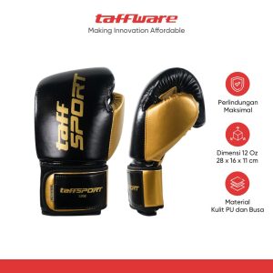 TaffSPORT Sarung Tangan Tinju MMA UFC Boxing Muay Thai Leather Glove - 12OZ