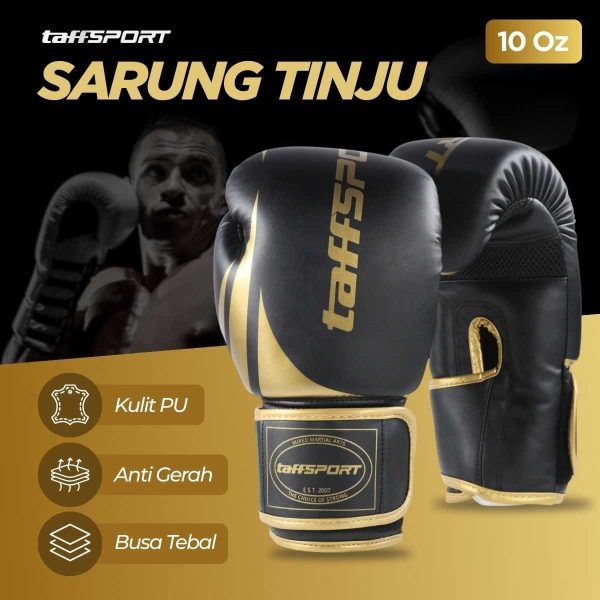 TaffSPORT Sarung Tangan Tinju Muay Thai Boxing MMA Breathable - PRO-BG-BN03