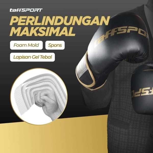 TaffSPORT Sarung Tangan Tinju Muay Thai Boxing MMA Breathable - PRO-BG-BN03