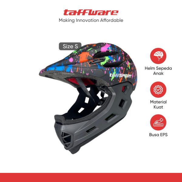 TaffSPORT Helm Modular Sepeda Anak Full Face Bike Size S - CHF78