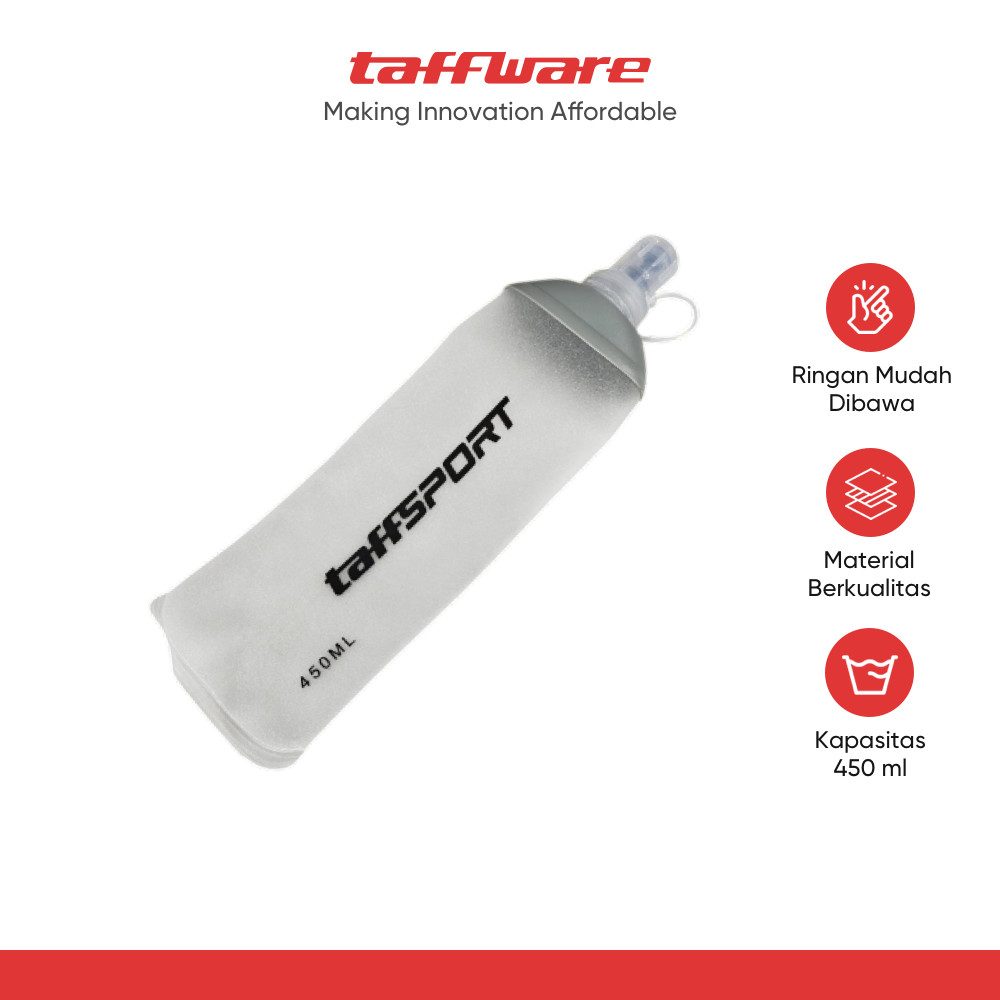 TaffSPORT Botol Minum Soft Flask Foldable Sport Water TPU 450ml - TFG ...