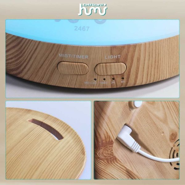 Taffware HUMI Air Humidifier Mini Ultrasonic Diffuser RGB 500ml Remote - 2467