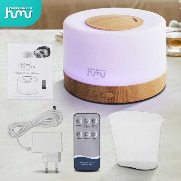 Taffware HUMI Air Humidifier Mini Ultrasonic Diffuser RGB 500ml Remote - 2467