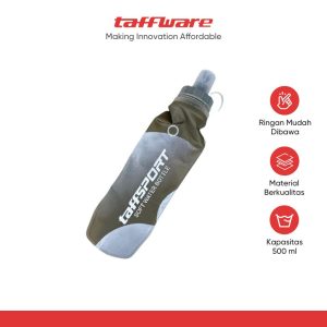 TaffSPORT Botol Minum Soft Flask Foldable Sport Water Bottle TPU 500ml - TS879