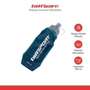 TaffSPORT Botol Minum Soft Flask Foldable Sport Water Bottle TPU 500ml - TF876